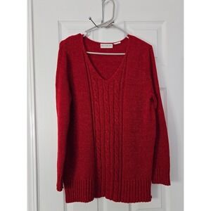 White Stag Womans Pullover Sweater Size Small Cable design.